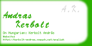 andras kerbolt business card